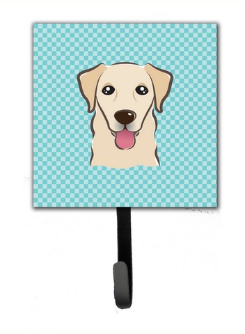 Checkerboard Blue Golden Retriever Leash & Key Holder