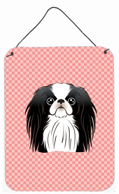 Checkerboard Pink Japanese Chin Wall and Door Hanging Prints