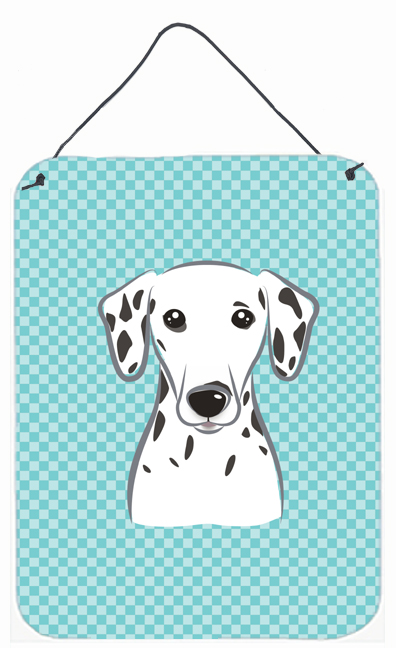 Checkerboard Blue Dalmatian Wall and Door Hanging Prints