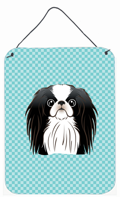 Checkerboard Blue Japanese Chin Wall and Door Hanging Prints