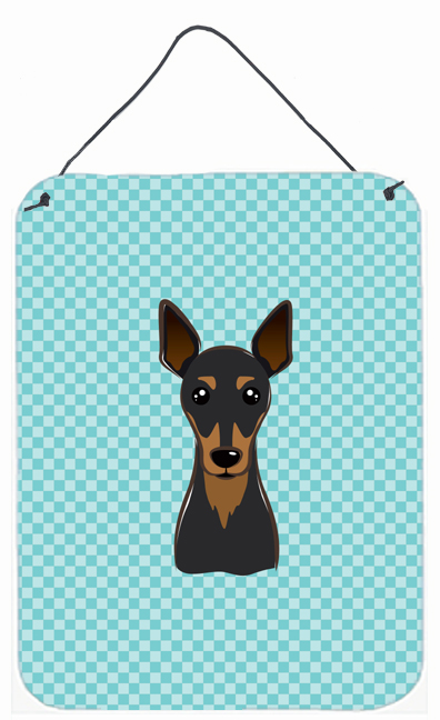 Checkerboard Blue Min Pin Wall and Door Hanging Prints