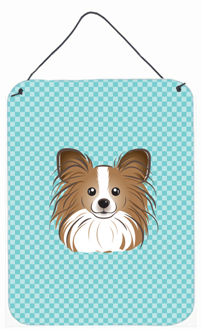 Checkerboard Blue Papillon Wall and Door Hanging Prints