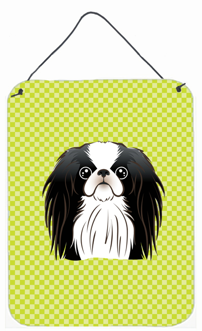 Checkerboard Lime Green Japanese Chin Wall and Door Hanging Prints