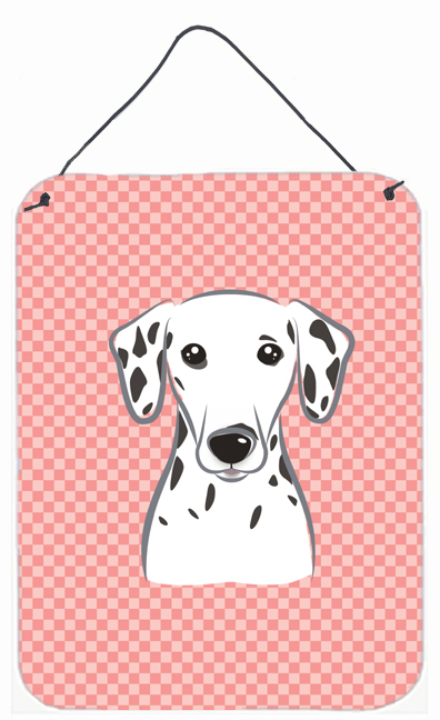 Checkerboard Pink Dalmatian Wall and Door Hanging Prints