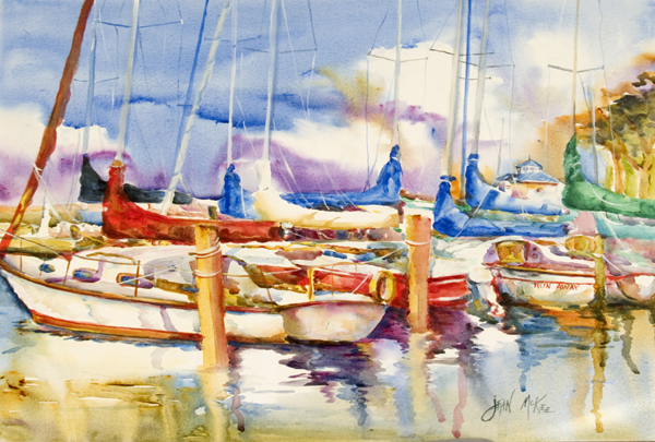Picture of Carolines Treasures JMK1049PLMT End Stall Sailboats Fabric Placemat
