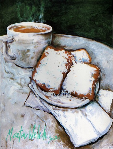 MW1189GF Beignets Breakfast Delight Flag Garden Size