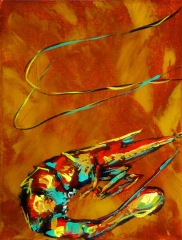 Caramel Corn Shrimp Flag Garden Size