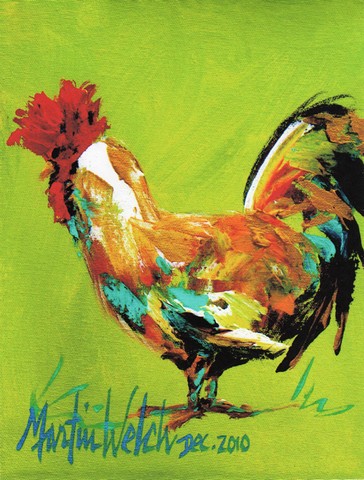 MW1192GF Cockadoo Rooster Flag Garden Size
