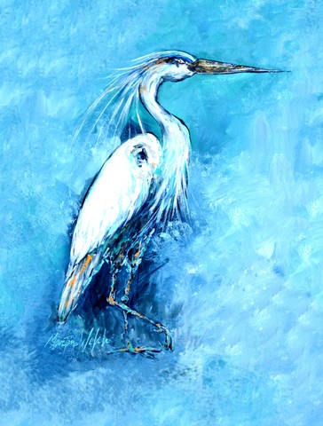 Standing Gaurd Egret Flag Garden Size