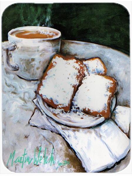 Beignets Breakfast Delight Glass Cutting Board- Large