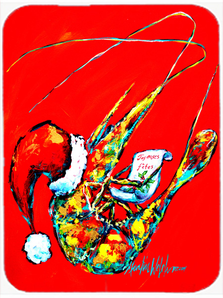Happy Holidays Shrimp Glass Cutting Board- Large