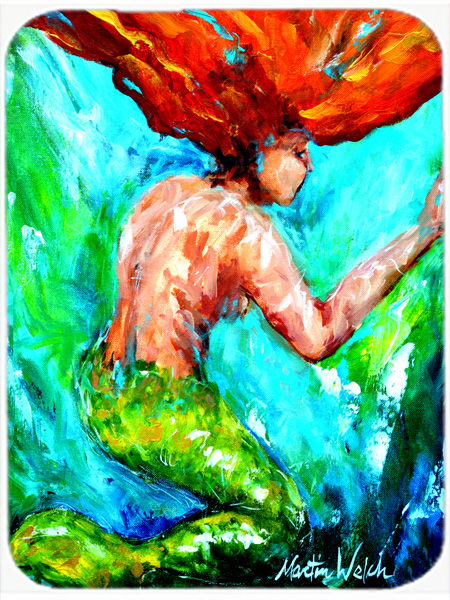Mermaids Heaven Glass Cutting Board- Large