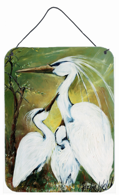Blessing At Feeding Time Egret Family Wall and Door Hanging Prints