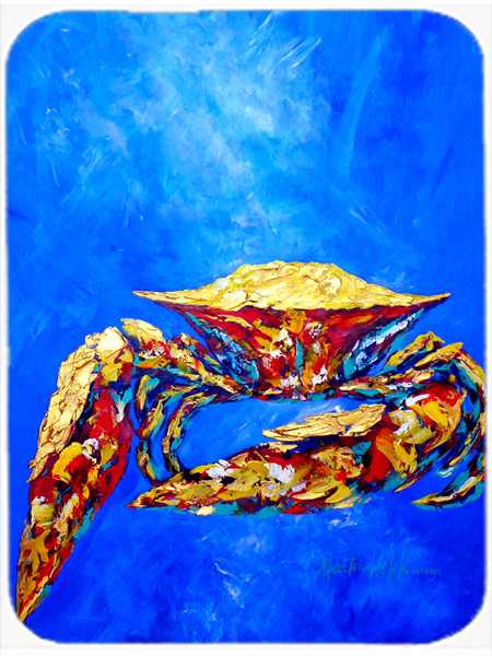 Blue Crab On Blue Sr. Mouse Pad, Hot Pad & Trivet