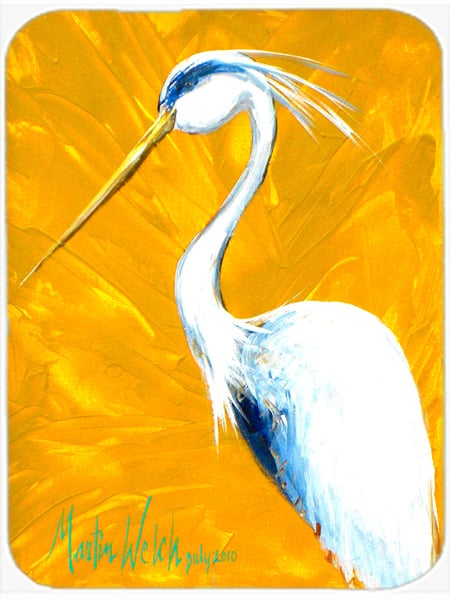 MW1193MP Col Mustard The Egret Mouse Pad- Hot Pad & Trivet