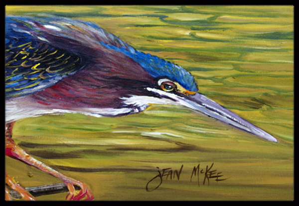 Green Heron Indoor & Outdoor Mat - 18 x 27 in.
