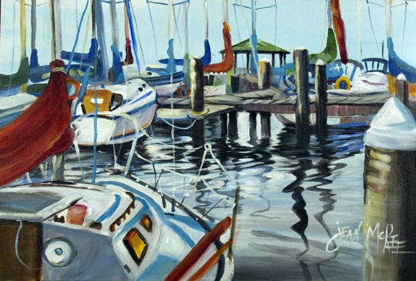 Picture of Carolines Treasures JMK1065PLMT Orange Sail Sailboats Fabric Placemat