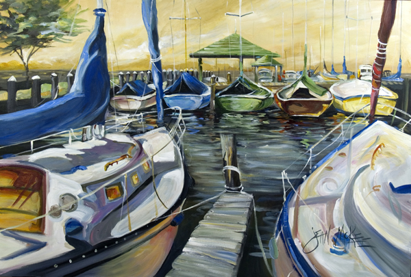 Picture of Carolines Treasures JMK1075PLMT Seven Boats Sailboats Fabric Placemat