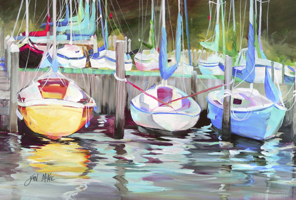 Picture of Carolines Treasures JMK1084PLMT Yellow Boat Sailboat Fabric Placemat