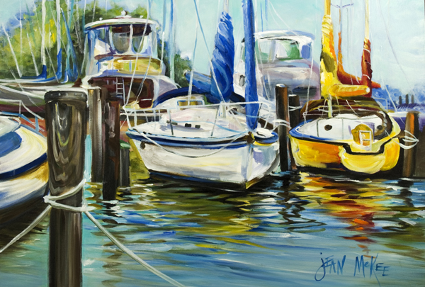 Picture of Carolines Treasures JMK1085PLMT Yellow Boat Ii Sailboat Fabric Placemat