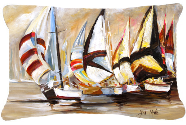 Boat Binge Sailboats Canvas Fabric Decorative Pillow