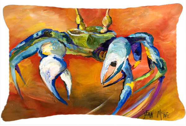 Blue Crab Canvas Fabric Decorative Pillow