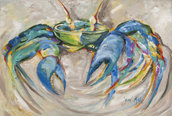 Picture of Carolines Treasures JMK1089PLMT Blue Crab Fabric Placemat