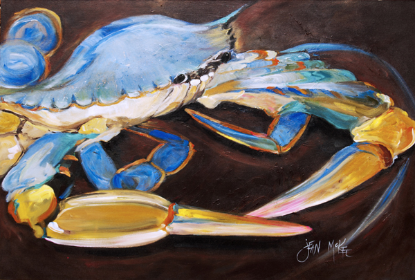 Picture of Carolines Treasures JMK1090PLMT Blue Crab Fabric Placemat