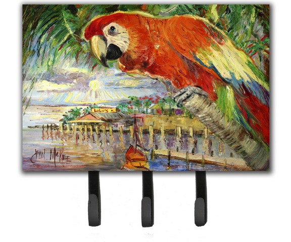 JMK1134TH68 Red Parrot At Lulus Leash & Key Holder