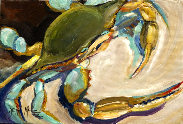 Picture of Carolines Treasures JMK1098PLMT Blue Crab Fabric Placemat