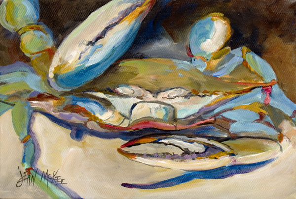 Picture of Carolines Treasures JMK1099PLMT Big Crab Claw Blue Crab Fabric Placemat