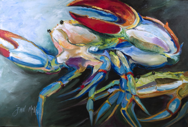 Picture of Carolines Treasures JMK1103PLMT Blue Crab Fabric Placemat