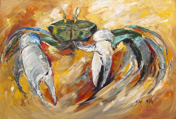 Picture of Carolines Treasures JMK1108PLMT Blue Crab Fabric Placemat