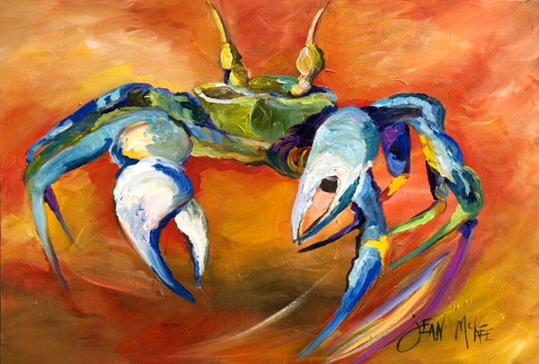 Picture of Carolines Treasures JMK1110PLMT Blue Crab Fabric Placemat