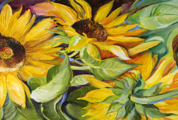 Picture of Carolines Treasures JMK1122PLMT Sunflowers Fabric Placemat