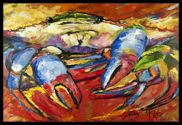 Blue Crab Red Indoor & Outdoor Mat- 18 x 27 in.