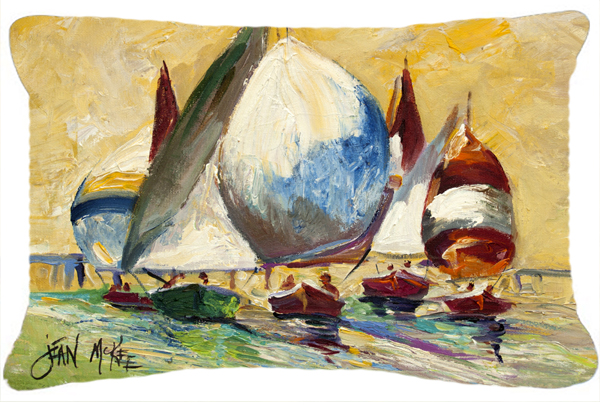 Bimini Sails Sailboat Canvas Fabric Decorative Pillow