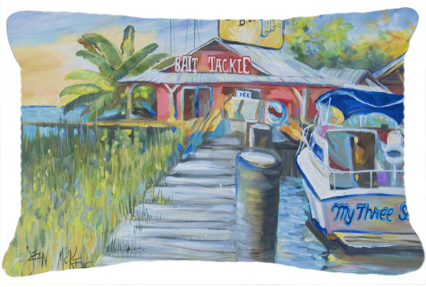 Deep Sea Fishing Boat At Lulus Canvas Fabric Decorative Pillow
