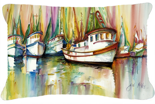 Shrimp Fleet Canvas Fabric Decorative Pillow