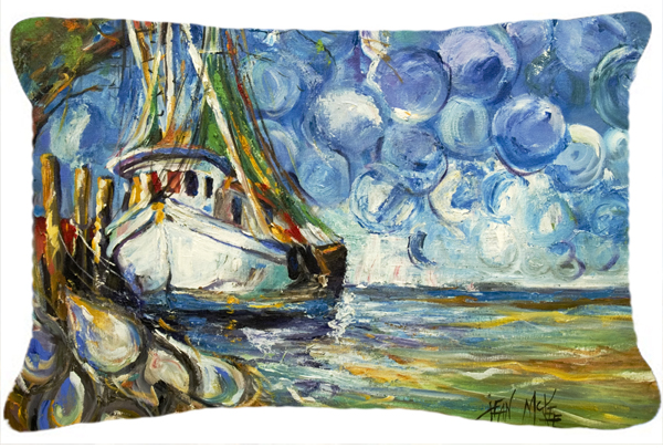 Shrimp Boat 101 Canvas Fabric Decorative Pillow