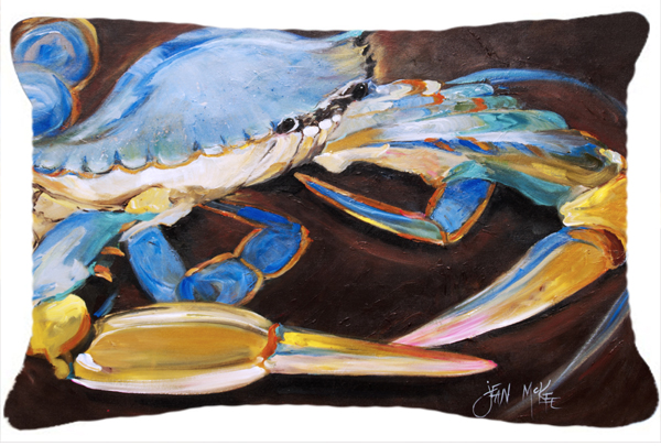 Blue Crab Canvas Fabric Decorative Pillow