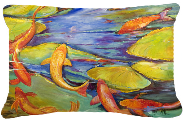 Koi Canvas Fabric Decorative Pillow