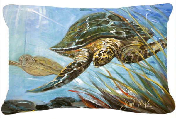 Loggerhead Sea Turtle Canvas Fabric Decorative Pillow