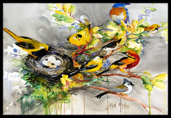 Spring Birds Indoor & Outdoor Mat, 24 x 36 in.