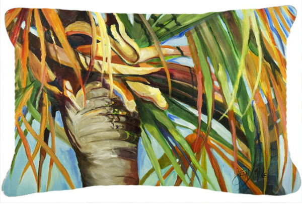 Orange Top Palm Tree Canvas Fabric Decorative Pillow