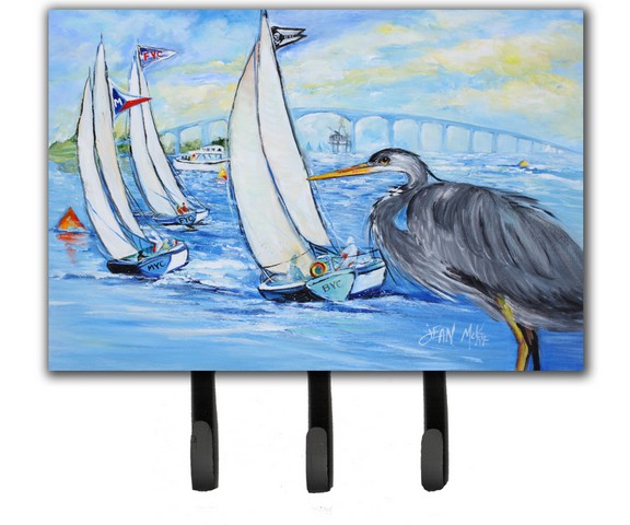 Blue Heron Sailboats Dog River Bridge Leash & Key Holder
