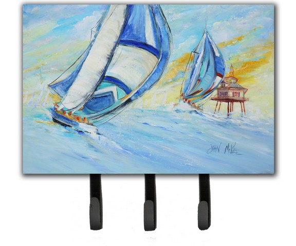 Sailboats And Middle Bay Lighthouse Leash & Key Holder
