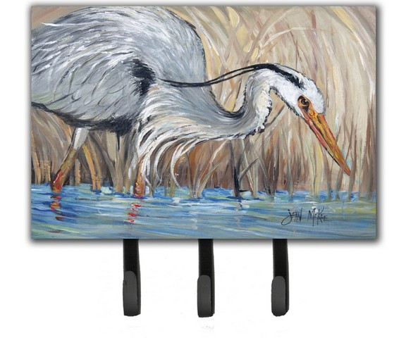 Blue Heron In The Reeds Leash & Key Holder