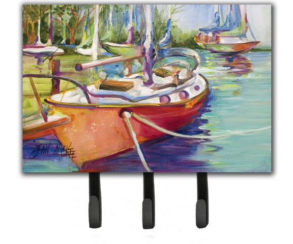 Red Sailboat Leash & Key Holder