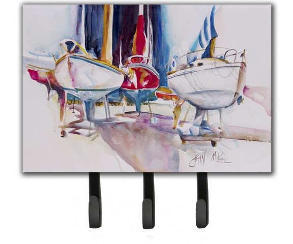 Sailboats In Dry Dock Leash & Key Holder
